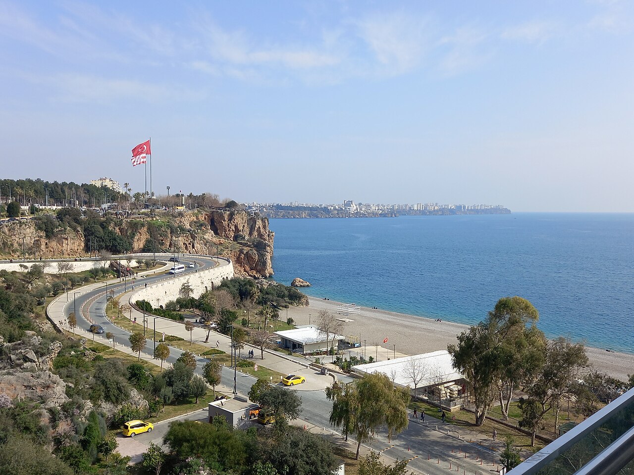 Konyaaltı coast and cliffs in Antalya