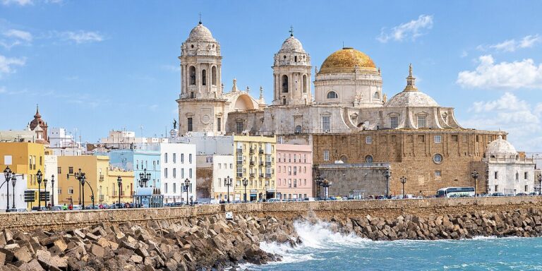Cádiz cathedral and historic waterfront