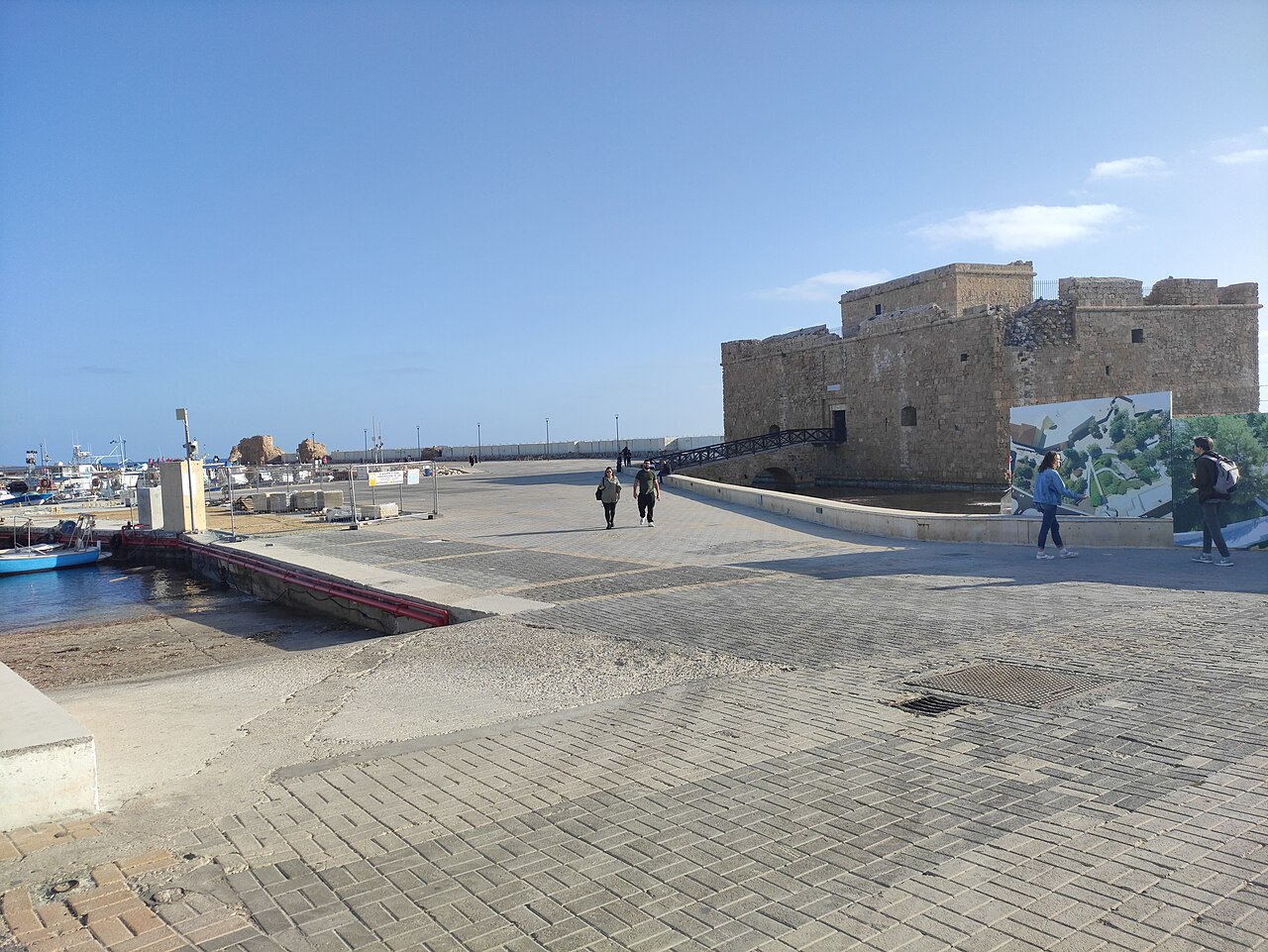 Paphos castle beside the harbour